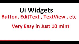 Android UI Widgets TextView Button EditText etc  Part2 Android BasicsHindiCodeTech Sahil [upl. by Ern]