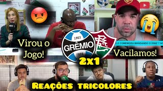 REAÇÕES dos TRICOLORES na DERROTA  GRÊMIO 2x1 FLUMINENSE  REACT [upl. by Edwin]