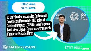 Romario Dohman Participación misionera en la cumbre por cambio climático en Azerbaiyán [upl. by Ermengarde]