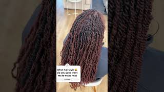 Kinky twist braids youtubeshorts goviral youtube yyc yycbraider calmdown twist shorts amor [upl. by Ariat]