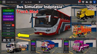 Bus Game Truck Mods in  Bus Simulator Indonesia Game Truck Mod for Bussid Mod Truck India [upl. by Naerol]