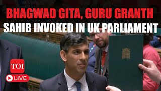 LIVE  Rishi Sunak Kanishka Narayan Take Oath On Bhagwad Gita First Session Of New UK Parliament [upl. by Aidnahs84]