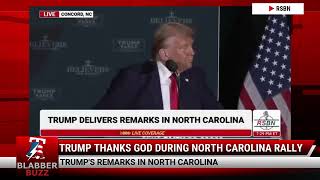 Trump Thanks God During North Carolina Rally [upl. by Sivartal]