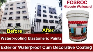 Painting Cum Exterior Wall Coating  Fosroc Nitocote Wallgaurd  External walls waterproofing [upl. by Trinidad605]