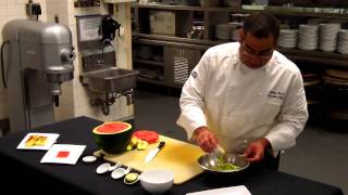 Watermelon Salad  Recipe Thyme at Carolina Crossroads Kitchen  Chapel Hill NC [upl. by Eenattirb591]