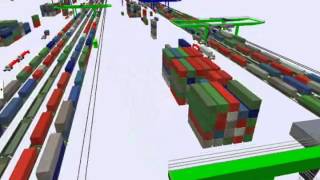 Container terminal and rail model [upl. by Shing]