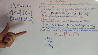 algébre 1  Polynômes  partie 3  Décomposition d’un polynome en facteurs irréductibles [upl. by Brucie]