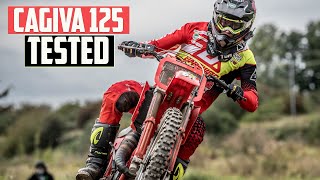 Pro Rides a 25 Year Old Cagiva WMX 125 Dirt Bike  2 Stroke Motocross [upl. by Darra742]