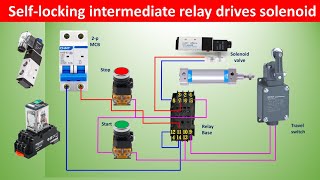 SelfLocking Intermediate Relay Wiring Diagram Explained  intermediate Relay control circuit [upl. by Avlasor]