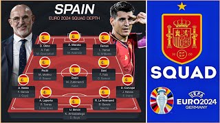 SPAIN EURO 2024 SQUAD Depth amp Best Starting Lineup [upl. by Dorothy]