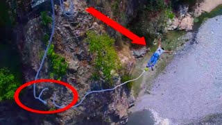 quotRope Breakquot Bungee jumping in rishikesh accident  bungy jump in Rishikesh uttarakhand  shockwave [upl. by Aneehsram]