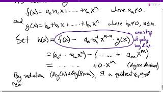 Section 24 Divisibility in Integral Domains Polynomial Division Algorithm [upl. by Refotsirk904]