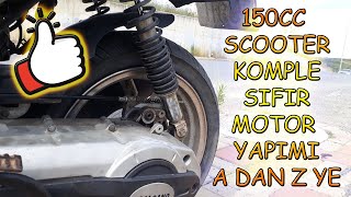 150 CC MOTORSİKLET SIFIR MOTOR YAPMA A DAN Z YE evdetamir evdekal [upl. by Berghoff]