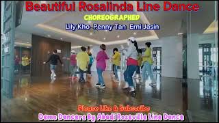 Beautiful Rosalinda  Line Dance  Improver  Lily kho  Penny Tan  Erni Jasin  LD Roseville 2024 [upl. by Sue]