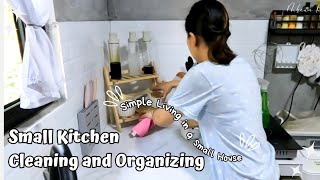 SMALL KITCHEN CLEANING AND ORGANIZING  QUICK GROCERY HAUL AND ORGANIZING  Mhean Reyes sahm [upl. by Ahsieyk]