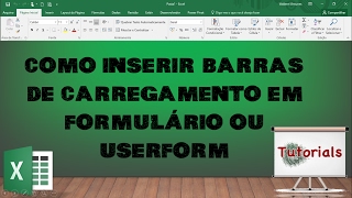 Como Inserir Barras de Progresso em Formulário Excel e VBA  Vídeo 36 [upl. by Ayekel]