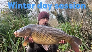 Carp fishing  winter day session  tips [upl. by Amathist509]