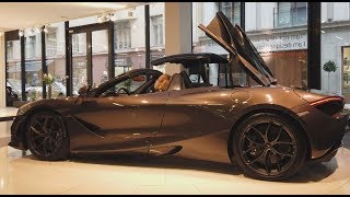 Roof ON OFF McLaren 720S Spider lowers in 11 s Retractable Hard Top RHT [upl. by Hassin]