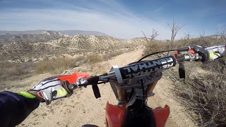 2001 Honda CR250 2 Stroke desert trails  raw [upl. by Lesli307]