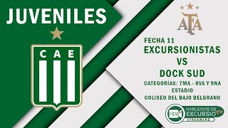 Excursionistas vs Dock Sud  Fecha 11  Juveniles B 7MA  8VA Y 9NA DIVISIÓN [upl. by Wons]