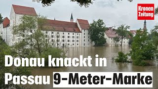 Hochwasser Donau knackt in Passau 9MeterMarke  kronetv NEWS [upl. by Anilam435]