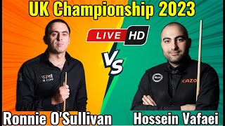 Ronnie OSullivan vs Hossein Vafaei UK Championship 2023 Semifinal Live Match HD [upl. by Cornela]