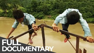 Most Dangerous Ways To School  NEPAL  Free Documentary [upl. by Lyrrad]