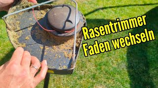 Rasentrimmer Faden  Fadenspule wechseln  Bosch Rasentrimmer Faden ersetzen [upl. by Julio]