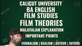 Film Theories  BA English  Film Studies  Formalism  Realism  Auteur  Suture  Apparatus [upl. by Alywt198]