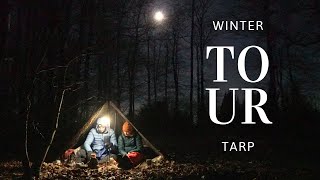 Winterwanderung wir trinken aus einem gefrorenen Tümpel [upl. by Oravla]