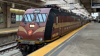 NJT ALP46A 4636 Pennsylvania Railroad Heritage Unit at Newark Penn Station [upl. by Endora110]