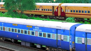 TWO TRAIN PARALLEL ARRIVING RAILWAY STATION  BUMPY RAILROAD Train Simulator  Railwork  NTG GAMING [upl. by Zerelda]