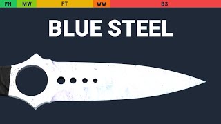 Skeleton Knife Blue Steel  Skin Float And Wear Preview [upl. by Clemmy]