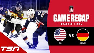 USA vs Germany  2023 World Juniors Highlights [upl. by Nylirehc]