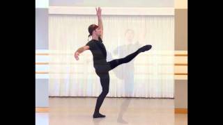 Temps lie to 1st arabesque through développé Basics steps from ballet class By Ruben Martin [upl. by Mandler]