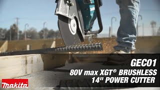 Makita 80V max 40V max X2 XGT® Brushless 14quot Power Cutter GEC01 [upl. by Firooc]