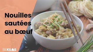 Une recette facile de nouilles sautées au bœuf [upl. by Natsirhc332]