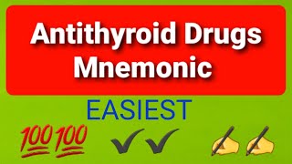 Antithyroid Drugs Classification Mnemonic [upl. by Hazeefah]