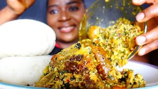 EGUSI STEW WITH FUFUAFRICAN FOOD MUKBANG EAT WITH PETTY BRIGHT TV [upl. by Wera874]