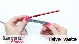 Leren haken 4 Halve vaste steek haken [upl. by Alaine368]