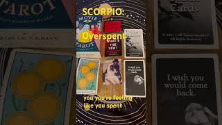 Scorpio Overspent scorpio tarot astrology tarotreading scorpiotarot scorpiozodiac watersigns [upl. by Mueller]