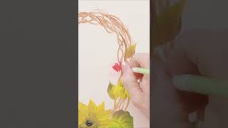 Watch an expert paint a floral wreath [upl. by Ramedlab]