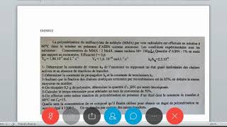 exo de révision polymérisation radicalaire [upl. by Odyssey]