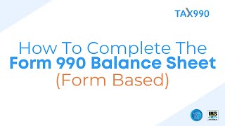 How To Complete The Form 990 Balance Sheet Form Based [upl. by Penman]