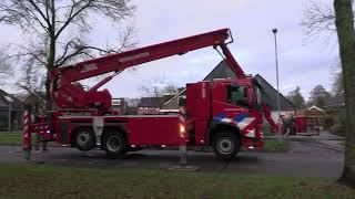 brand woning schoorsteen Dierenlaan Winschoten oostgroningen groningen brandweer 112 [upl. by Lamag]