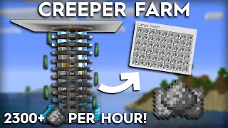 Minecraft Creeper Farm  Efficient Creeper Only Design [upl. by Tsuda881]