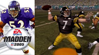 Madden 2005 Throwback  Ben Roethlisbergers First NFL Start  Steelers vs Dolphins [upl. by Ppilihp]