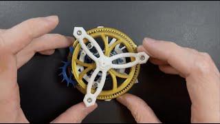 The Luxury Watch Mechanism  3D printed CoAxial Tourbillon [upl. by Orren]