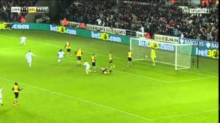 Swansea City 2 1 Arsenal Highlights GoalsArena Date 09 November 2014 [upl. by Akem632]