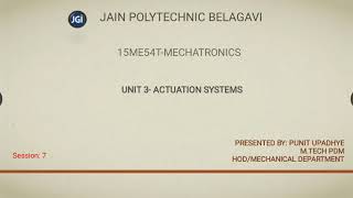 15ME54TUnit3Actuation System [upl. by Adnanref]